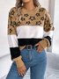 Pulls Femmes Rayé Décontracté Printemps / Automne Micro-élasticité Quotidien Ample Col Rond Fil/fil de laine Régulier