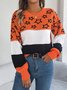 Pulls Femmes Rayé Décontracté Printemps / Automne Micro-élasticité Quotidien Ample Col Rond Fil/fil de laine Régulier