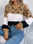 Pulls Femmes Rayé Décontracté Printemps / Automne Micro-élasticité Quotidien Ample Col Rond Fil/fil de laine Régulier