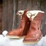 Chelsea Bottes Femme Rétro Plain Automne Portable Vacances Bottes de Neige Cuir Bout Rond Fausse Fourrure