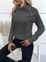 Pulls Femmes Décontracté Plain Printemps / Automne Quotidien Ample Manches Longues Col Roulé Régulier Droit