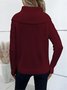 Pulls Femmes Décontracté Plain Printemps / Automne Quotidien Ample Manches Longues Col Roulé Régulier Droit