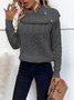 Pulls Femmes Décontracté Plain Printemps / Automne Quotidien Ample Manches Longues Col Roulé Régulier Droit