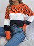 Pulls Femmes Rayé Décontracté Printemps / Automne Micro-élasticité Quotidien Ample Col Rond Fil/fil de laine Régulier