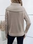 Pulls Femmes Décontracté Plain Printemps / Automne Quotidien Ample Manches Longues Col Roulé Régulier Droit