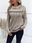 Pulls Femmes Décontracté Plain Printemps / Automne Quotidien Ample Manches Longues Col Roulé Régulier Droit
