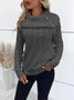 Pulls Femmes Décontracté Plain Printemps / Automne Quotidien Ample Manches Longues Col Roulé Régulier Droit