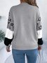 Pulls Femmes Rayé Décontracté Printemps / Automne Micro-élasticité Quotidien Ample Col Rond Fil/fil de laine Régulier