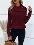 Pulls Femmes Décontracté Plain Printemps / Automne Quotidien Ample Manches Longues Col Roulé Régulier Droit