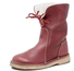Chelsea Bottes Femme Rétro Plain Automne Portable Vacances Bottes de Neige Cuir Bout Rond Fausse Fourrure