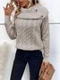 Pulls Femmes Décontracté Plain Printemps / Automne Quotidien Ample Manches Longues Col Roulé Régulier Droit