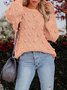 Pulls Femmes Décontracté Plain Printemps / Automne Micro-élasticité Quotidien Manches Longues Col Rond Régulier Régulier