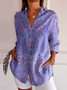 Chemises Femmes Géométrique Décontracté Printemps / Automne Polyester Aucune élasticité Ample Régulier Col de Chemise T.-N.-L.