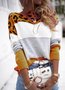 Pulls Motif Léopard Décontracté Printemps / Automne Micro-élasticité Quotidien Ample Fil/fil de laine Régulier Régulier pour Femmes
