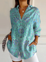 Chemises Femmes Géométrique Décontracté Printemps / Automne Polyester Aucune élasticité Ample Régulier Col de Chemise T.-N.-L.