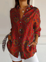 Chemises Femmes Géométrique Décontracté Printemps / Automne Polyester Aucune élasticité Ample Régulier Col de Chemise T.-N.-L.