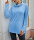 Chemisiers1 Femmes Décontracté Plain Printemps / Automne Micro-élasticité Ample Jersey Col Roulé Droit Régulier