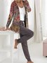 Deux Pièces Ensembles Bloc de Couleur Décontracté Printemps / Automne Sweat-shirt à Capuche Micro-élasticité Quotidien Jersey Droit Régulier pour Femmes