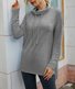 Chemisiers1 Femmes Décontracté Plain Printemps / Automne Micro-élasticité Ample Jersey Col Roulé Droit Régulier