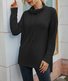 Chemisiers1 Femmes Décontracté Plain Printemps / Automne Micro-élasticité Ample Jersey Col Roulé Droit Régulier