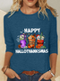T-shirts Femmes Décontracté Printemps / Automne Noël Ample Meilleure vente Col Rond Régulier Droit Régulier