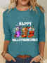 T-shirts Femmes Décontracté Printemps / Automne Noël Ample Meilleure vente Col Rond Régulier Droit Régulier