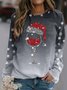 Sweat-shirts Femmes Décontracté Printemps / Automne Verre à Vin de Nonël Naturel Ample Nonël Régulier Régulier Non