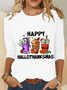 T-shirts Femmes Décontracté Printemps / Automne Noël Ample Meilleure vente Col Rond Régulier Droit Régulier