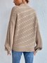 Pulls Femmes Décontracté Plain Printemps / Automne Ample Manches Longues Laine/Tricot Mi-long Droit Non