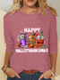 T-shirts Femmes Décontracté Printemps / Automne Noël Ample Meilleure vente Col Rond Régulier Droit Régulier