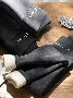 Pantalons De Yoga Décontracté Plain Hiver en Mélangé de Coton Quotidien Serré Pantalon à la cheville Épaissi Droit pour Femmes