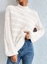Pulls Femmes Décontracté Plain Printemps / Automne Ample Manches Longues Laine/Tricot Mi-long Droit Non