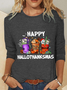 T-shirts Femmes Décontracté Printemps / Automne Noël Ample Meilleure vente Col Rond Régulier Droit Régulier