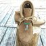 Bottes mocassins Boho Plain Automne Perlé Quotidien à Talon Plat Fausse Fourrure PU Caoutchouc pour Femmes