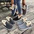Rembourré de Coton Bottes Femme Décontracté Plain Hiver Faire la navette Peluche Talon Bas Bout Rond PU à Enfiler