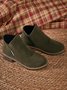Mode Bottes Décontracté Plain Automne Zip Faire la navette Talon Bas Bout Rond Fausse Fourrure Caoutchouc pour Femmes