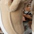Rembourré de Coton Bottes Femme Décontracté Plain Hiver Faire la navette Peluche Talon Bas Bout Rond PU à Enfiler