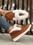 Rembourré de Coton Bottes Simple Plain Hiver Bottes de Neige Peluche à Talon Plat Faux Suède Caoutchouc chaleur pour Femmes
