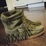 Rembourré de Coton Bottes Rétro Plain Hiver à Talon Plat Bout Rond PU PU Caoutchouc Bottes classiques pour Femmes