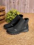 Rembourré de Coton Bottes Rétro Plain Hiver Zip Quotidien Bout Rond Fausse Fourrure Fausse Fourrure Caoutchouc pour Femmes
