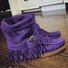 Rembourré de Coton Bottes Rétro Plain Hiver à Talon Plat Bout Rond PU PU Caoutchouc Bottes classiques pour Femmes