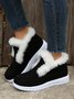 Rembourré de Coton Bottes Simple Plain Hiver Bottes de Neige Peluche à Talon Plat Faux Suède Caoutchouc chaleur pour Femmes