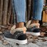 Rembourré de Coton Bottes Femme Décontracté Plain Hiver Faire la navette Peluche Talon Bas Bout Rond PU à Enfiler