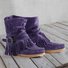 Rembourré de Coton Bottes Rétro Plain Hiver à Talon Plat Bout Rond PU PU Caoutchouc Bottes classiques pour Femmes