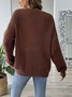 Pulls Décontracté Plain Printemps / Automne Micro-élasticité Quotidien Fil/fil de laine Régulier Droit Régulier pour Femmes