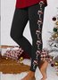 Pantalons De Yoga Décontracté Toutes Les Saisons Noël à Haute Élasticité Quotidien Serré Pantalon à la cheville Pantalon coupe slim Régulier pour Femmes