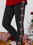 Pantalons De Yoga Décontracté Toutes Les Saisons Noël à Haute Élasticité Quotidien Serré Pantalon à la cheville Pantalon coupe slim Régulier pour Femmes