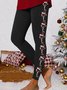 Pantalons De Yoga Décontracté Toutes Les Saisons Noël à Haute Élasticité Quotidien Serré Pantalon à la cheville Pantalon coupe slim Régulier pour Femmes