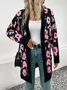 Pulls Décontracté Floral Printemps / Automne Micro-élasticité Quotidien Manches Longues Col Rond Fil/fil de laine Régulier pour Femmes