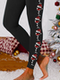 Pantalons De Yoga Décontracté Toutes Les Saisons Noël à Haute Élasticité Quotidien Serré Pantalon à la cheville Pantalon coupe slim Régulier pour Femmes